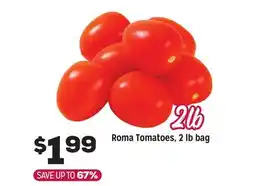 Grocery Outlet Roma Tomatoes, 2 lb bag offer