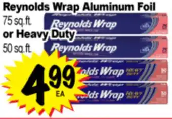Superior Grocers Reynolds Wrap Aluminum Foil 75 sq. ft. or Heavy Duty 50 sq. ft offer