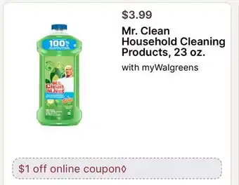Walgreens Mr. Clean Household Cleaning Products offer