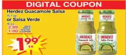 Superior Grocers Herdez Guacamole Salsa 15.7 oz. or Salsa Verde 16 oz. oz offer