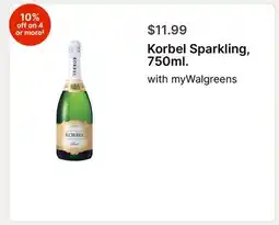Walgreens Korbel Sparkling offer