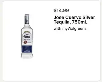 Walgreens Jose Cuervo Silver Tequila, 750ml offer