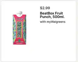 Walgreens BeatBox Fruit Punch, 500ml offer