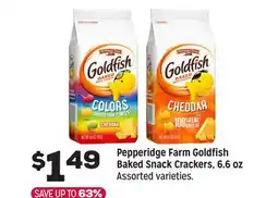 Grocery Outlet Pepperidge Farm Goldfish Baked Snack Crackers, 6.6 oz offer
