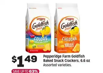 Grocery Outlet Pepperidge Farm Goldfish Baked Snack Crackers, 6.6 oz offer