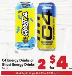Vallarta Supermarkets C4 Energy Drinks or Ghost Energy Drinks offer