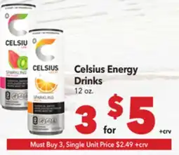 Vallarta Supermarkets Celsius Energy Drinks offer