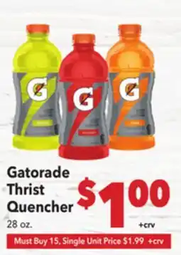 Vallarta Supermarkets Gatorade Thrist Quencher offer