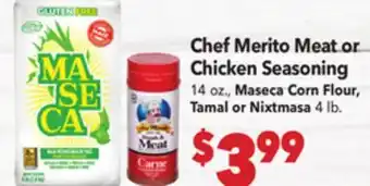 Vallarta Supermarkets Chef Merito Meat or Chicken Seasoning offer