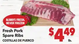 Vallarta Supermarkets Fresh Pork Spare Ribs/COSTILLAS DE PUERCO offer