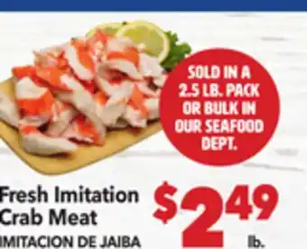 Vallarta Supermarkets Fresh Imitation Crab Meat / IMITACION DE JAIBA offer
