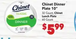 Vallarta Supermarkets Chinet Dinner Plate 10 offer