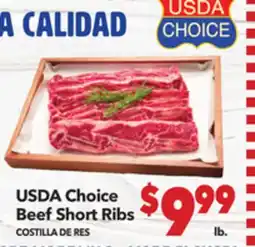 Vallarta Supermarkets USDA Choice Beef Short Ribs/COSTILLA DE RES offer