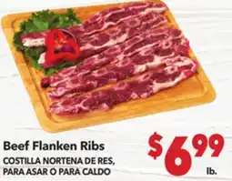 Vallarta Supermarkets Beef Flanken Ribs / COSTILLA NORTENA DE RWS, PARA ASAR O PARA CALDO offer