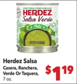 Vallarta Supermarkets Herdez Salsa Casera, Ranchera, Verde Or Taquera offer