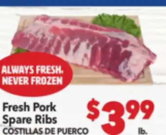 Vallarta Supermarkets Fresh Pork Spare Rib/PUERCO COSTILLAS offer