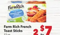Vallarta Supermarkets Farm Rich French Toast Sticks offer