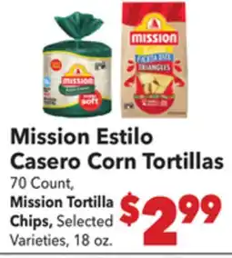 Vallarta Supermarkets Mission Estilo Casero Corn Tortillas offer