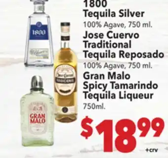Vallarta Supermarkets 1800 Tequila Silver offer