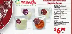 Vallarta Supermarkets Cotija Artisanal Cheese offer