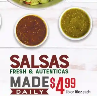 Vallarta Supermarkets SALSAS offer