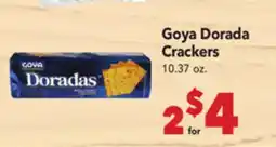 Vallarta Supermarkets Goya Dorada Crackers offer