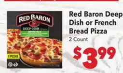 Vallarta Supermarkets Red Baron Deep Dish or French Bread Pizza offer