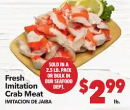 Vallarta Supermarkets Fresh Imitation Crab Meat / MITACIÓN DE JAIBA offer