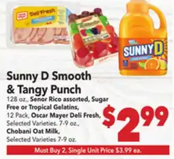 Vallarta Supermarkets Sunny D Smooth & Tangy Punch offer