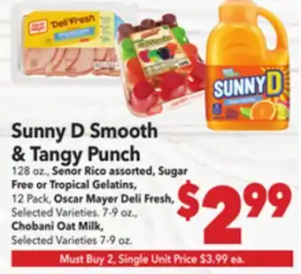 Vallarta Supermarkets Sunny D Smooth & Tangy Punch offer