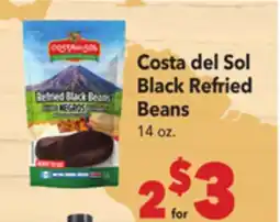 Vallarta Supermarkets Costa del Sol Black Refried Beans offer