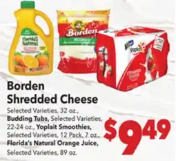 Vallarta Supermarkets Borden Shredded Cheese offer