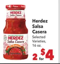 Vallarta Supermarkets Herdez Salsa Casera offer