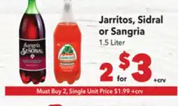 Vallarta Supermarkets Jarritos, Sidral or Sangria offer