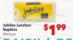 Vallarta Supermarkets Jubilee Lunchon Napkins offer