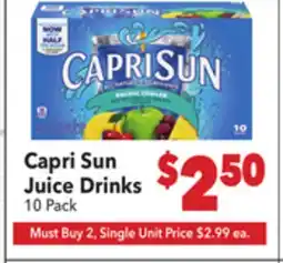 Vallarta Supermarkets Capri Sun Juice Drinks offer