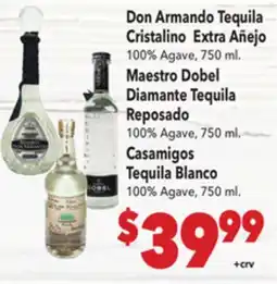 Vallarta Supermarkets Don Armando Tequila Cristalino Extra Añejo offer
