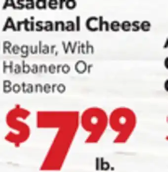 Vallarta Supermarkets Asadero Artisanal Cheese offer