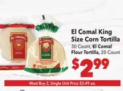 Vallarta Supermarkets El Comal King Size Corn Tortilla offer