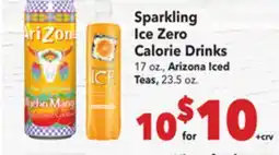 Vallarta Supermarkets Sparkling Ice Zero Calorie Drinks offer