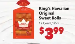 Vallarta Supermarkets King's Hawaiian Original Sweet Rolls offer
