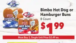 Vallarta Supermarkets Bimbo Hot Dog or Hamburger Buns offer