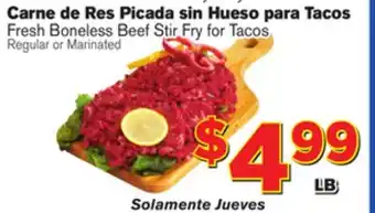 El Super Fresh Fresh Boneless Beef Stir Fry offer