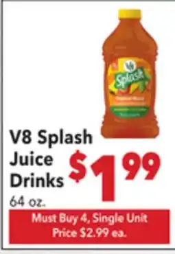 Vallarta Supermarkets V8 Splash Juice Drinks offer