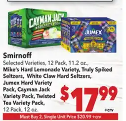 Vallarta Supermarkets Smirnoff offer