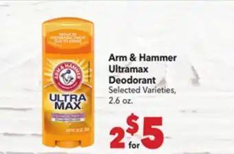 Vallarta Supermarkets Arm & Hammer Ultramax Deodorant offer