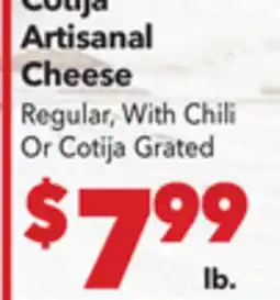 Vallarta Supermarkets Vallarta Cotija Artisanal Cheese offer