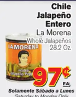 El Super Fresh La Morena Whole Jalapeños offer