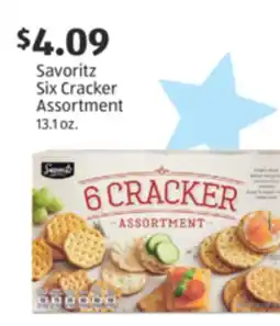 Aldi Savoritz Six Cracker Assortment offer