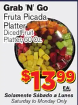 El Super Fresh Fruta Picada Platter Diced Fruit Platter offer